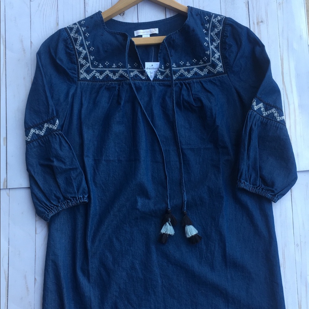 NWT Westport 1962 Denim Bohemian Style Dress Sz-6P